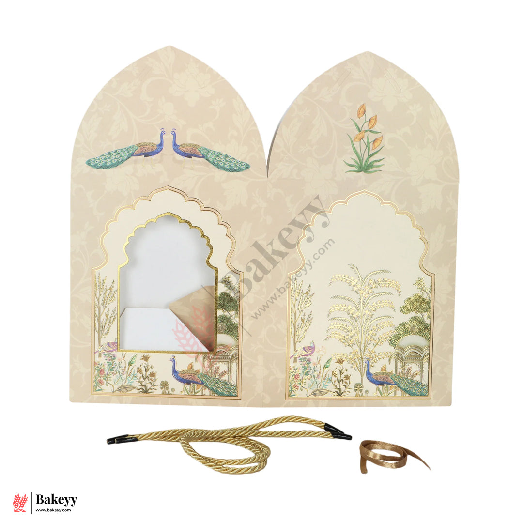 12x7.25x7.25 Inch |Luxury Peacock Window Gift Box with Handle –  (Pack of 10)
