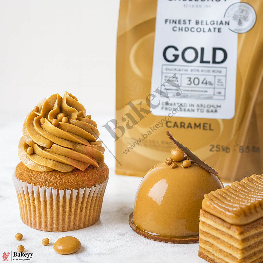 Callebaut Gold Chocolate –30.4% Belgian Caramel White Couverture (2.5kg)