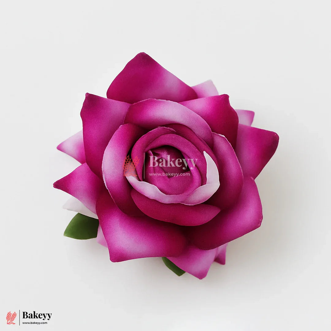 6cm Artificial Roses Flower | Pink With White Shade | With Out Stump | Pack of 10