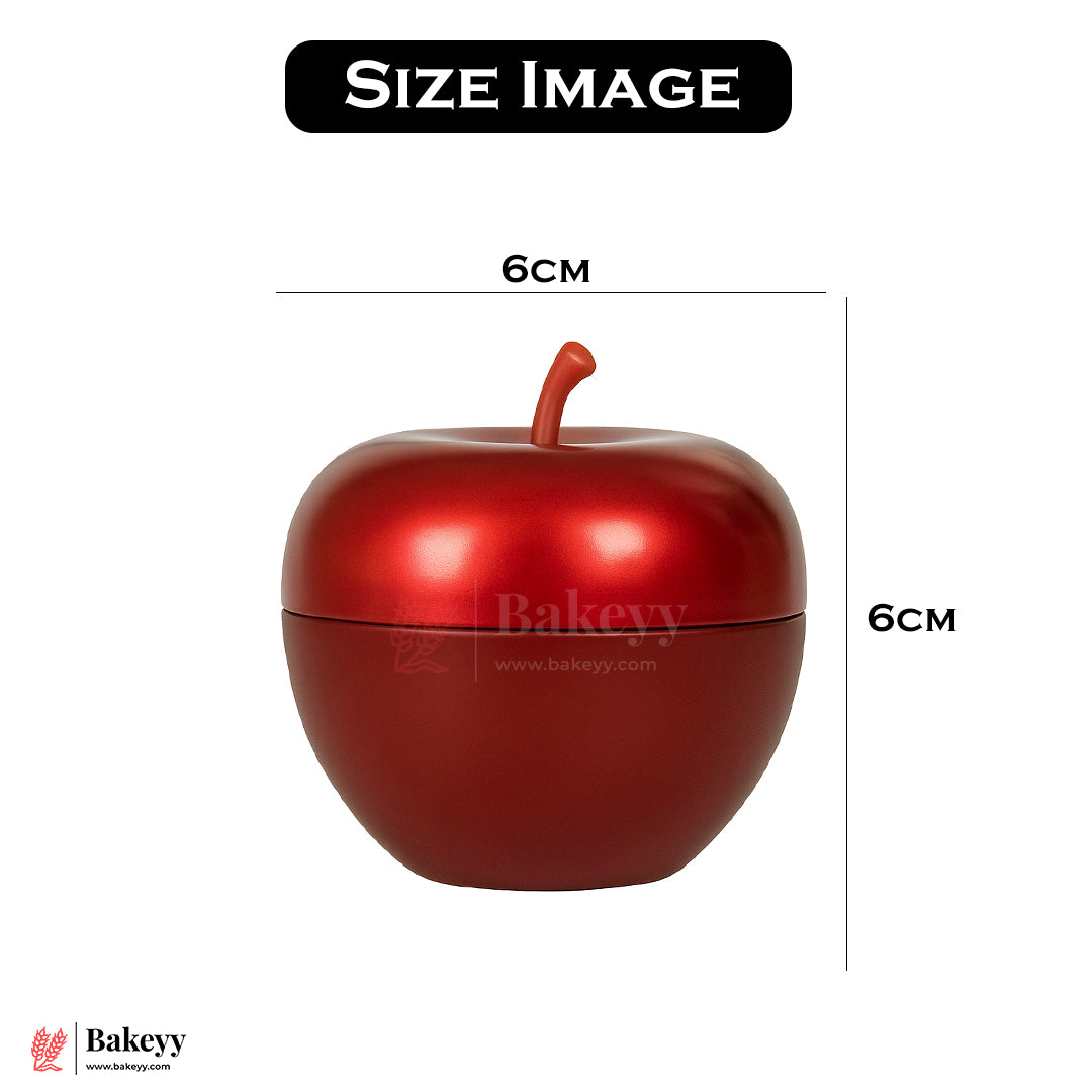 6cm Red Apple-Shaped  Empty Candle Tin | Reusable Decorative Container for Scented Candles, Gifts & Storage| Pack Of 12