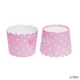 6cm | Muffin Cup |Pink With White Doted Baking Cup  | 50 pcs