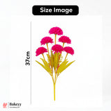 Artificial Chrysanthemum Flower Bunch – 37cm |Dark Pink | Decorative Stick for Home & Events | Pack Of 1