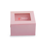 4 Cupcake Box | With Window On The Top | Pink Color | - Bakeyy.com - India - 4 Cupcake Box | With Window On The Top | Pink Color | - Pack of 10