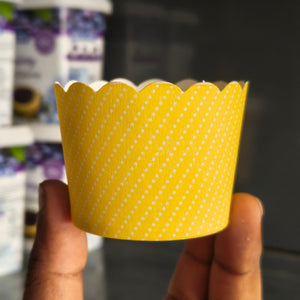 5 Cm | Mini Polka Dot Scallop Edge Cupcake Liners | Baking Cups | Pack of 50