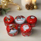 Christmas Design Round Tin Box | Candle Tin Box | Mix Design | Empty Decorative Tin Box | Pack of 4 | - Bakeyy.com - India - Christmas Design Round Tin Box | Candle Tin Box | Mix Design | Empty Decorative Tin Box | Pack of 4 | - Default Title