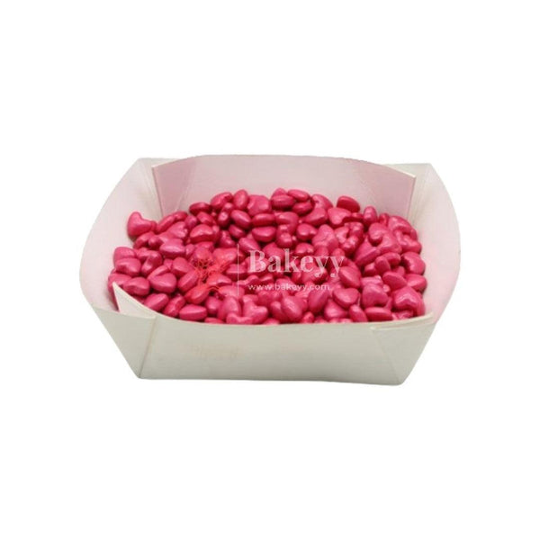 Edible Heart Dark Pink Cake Sprinklers | 100g | Sprinklers - Bakeyy.com