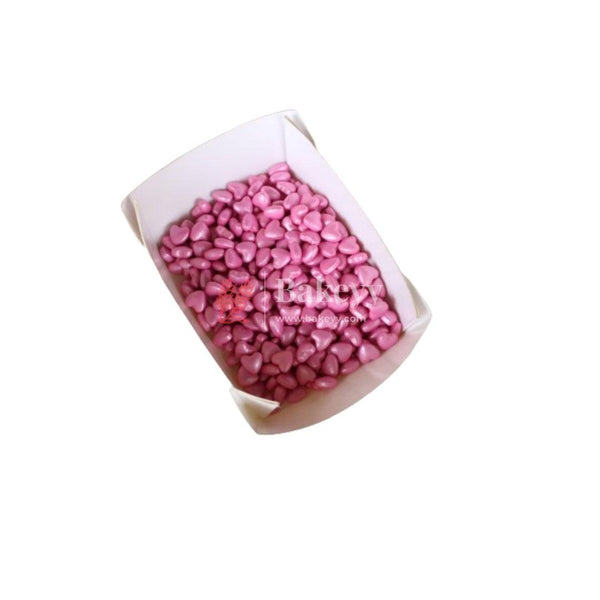 Edible Heart Pink Cake Sprinklers | 100g | Sprinklers - Bakeyy.com