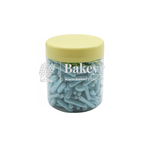 Edible Metallic Sky Blue Cake Rods | 100g | Sprinklers | Drages - Bakeyy.com