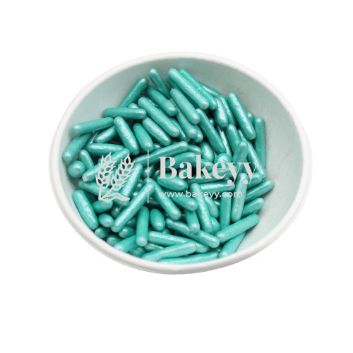 Edible Metallic Turquoise Cake Rods | 100g | Sprinklers | Drages - Bakeyy.com