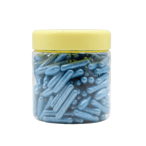 Edible Rod Navy Blue Colour Sprinklers | Size 1 | 100g | Sugar Balls | Drages - Bakeyy.com