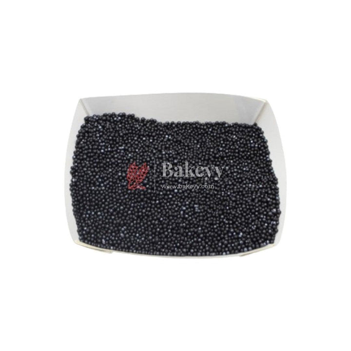 Edible Small Black Ball Cake Sprinklers | 100g | Sprinklers - Bakeyy.com