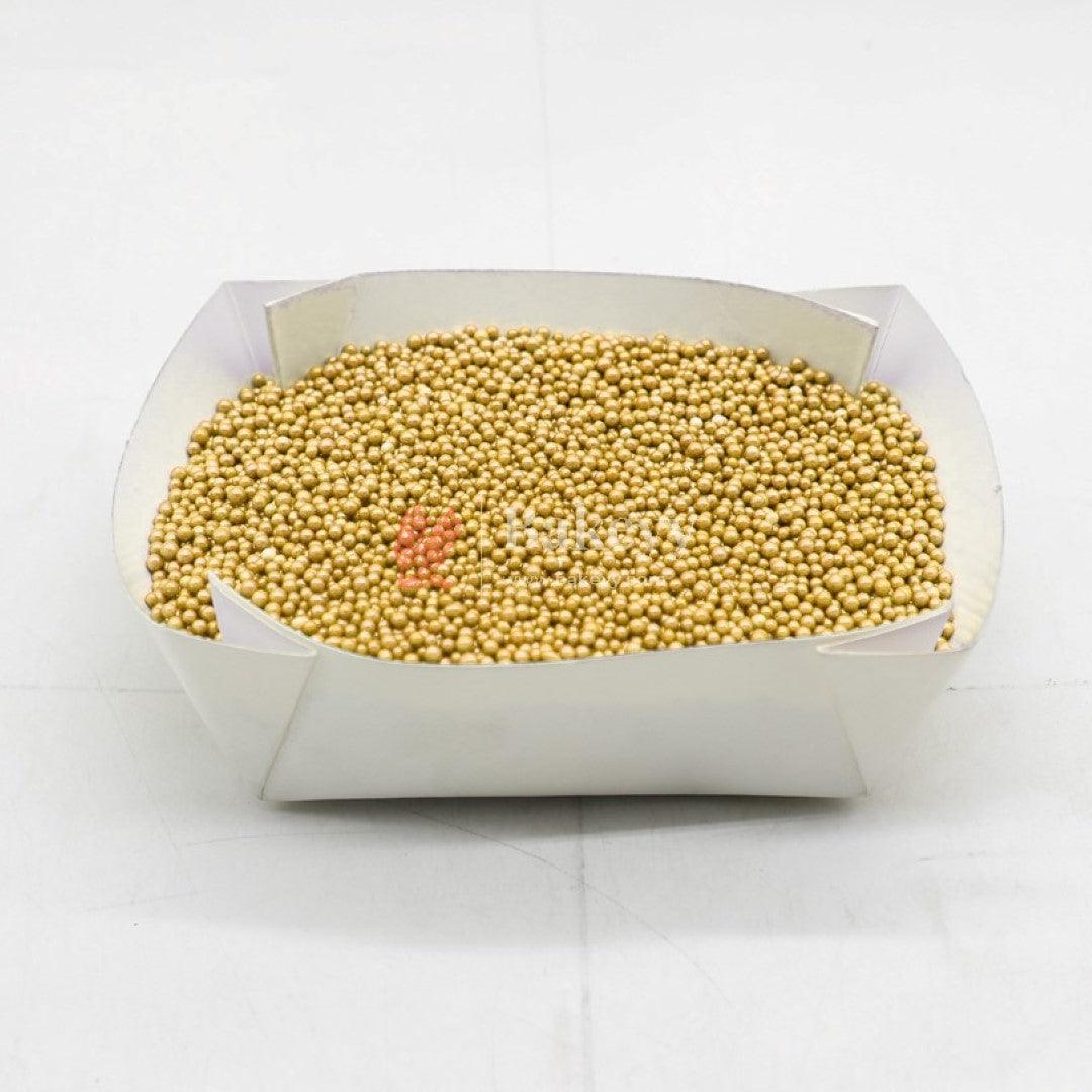 Edible Small Gold Ball Cake Sprinklers | 100g | Sprinklers - Bakeyy.com - India - Edible Small Gold Ball Cake Sprinklers | 100g | Sprinklers - Default Title