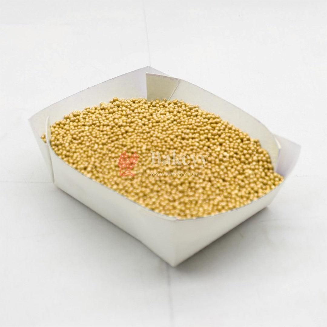 Edible Small Gold Ball Cake Sprinklers | 100g | Sprinklers - Bakeyy.com - India - Edible Small Gold Ball Cake Sprinklers | 100g | Sprinklers - Default Title