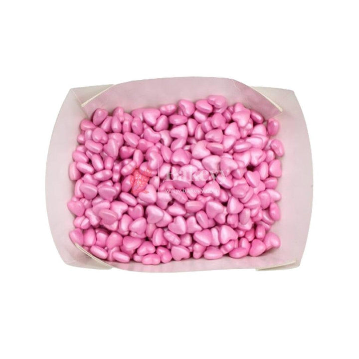 Edible Small Pink Heart Cake Sprinklers | 100g | Sprinklers - Bakeyy.com