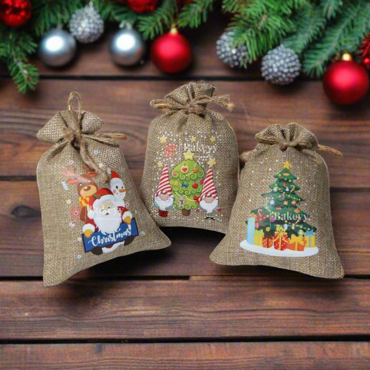 Christmas Hamper Box with Jute Bags | Perfect for Holiday Gifting| Storage and Decor - Bakeyy.com - India - Christmas Hamper Box with Jute Bags | Perfect for Holiday Gifting| Storage and Decor - Red