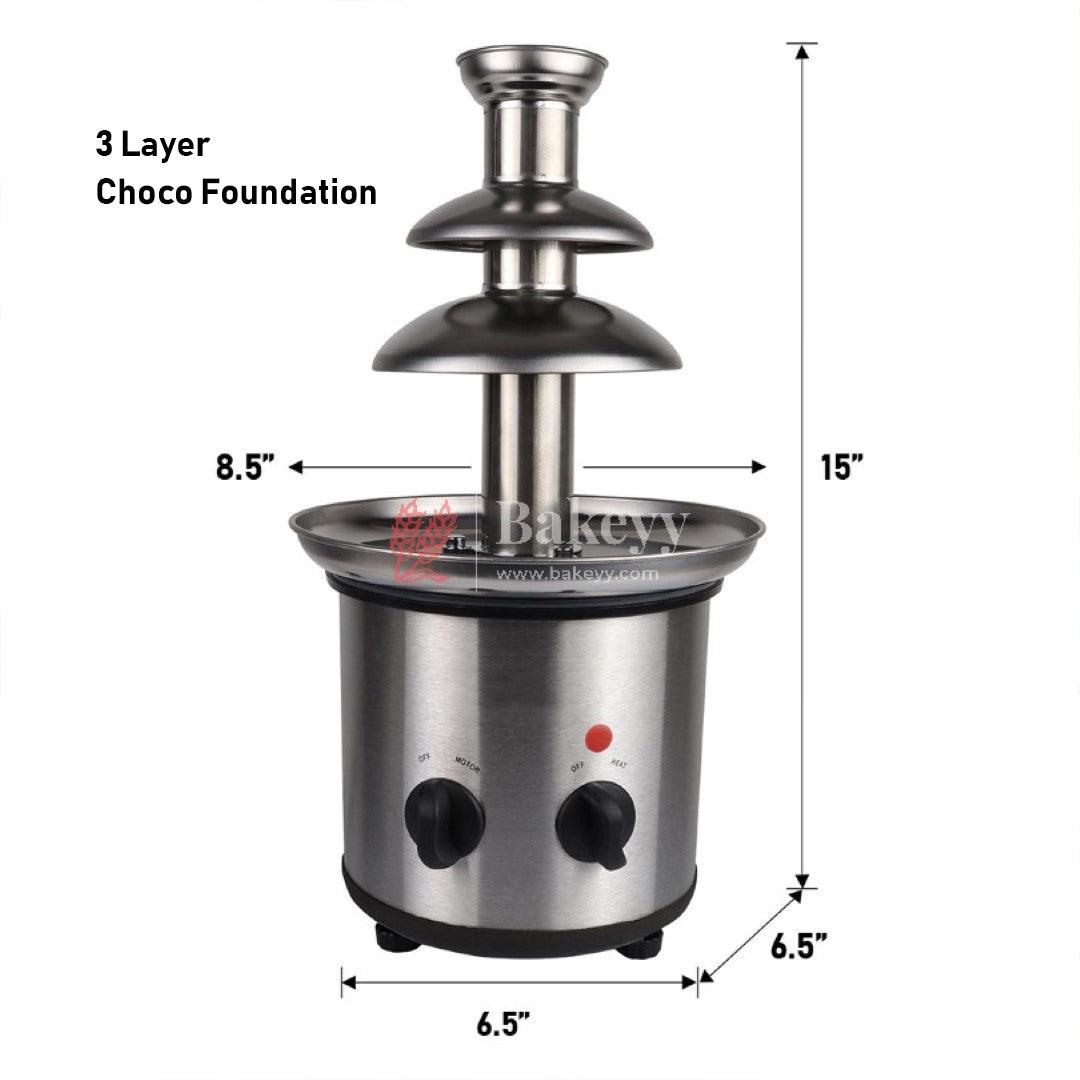 Electric Chocolate Fountain Machine | Adjustable Settings | Keep Warm Function | Perfect for Chocolate Melting - Bakeyy.com - India - Electric Chocolate Fountain Machine | Adjustable Settings | Keep Warm Function | Perfect for Chocolate Melting - 3 Layer