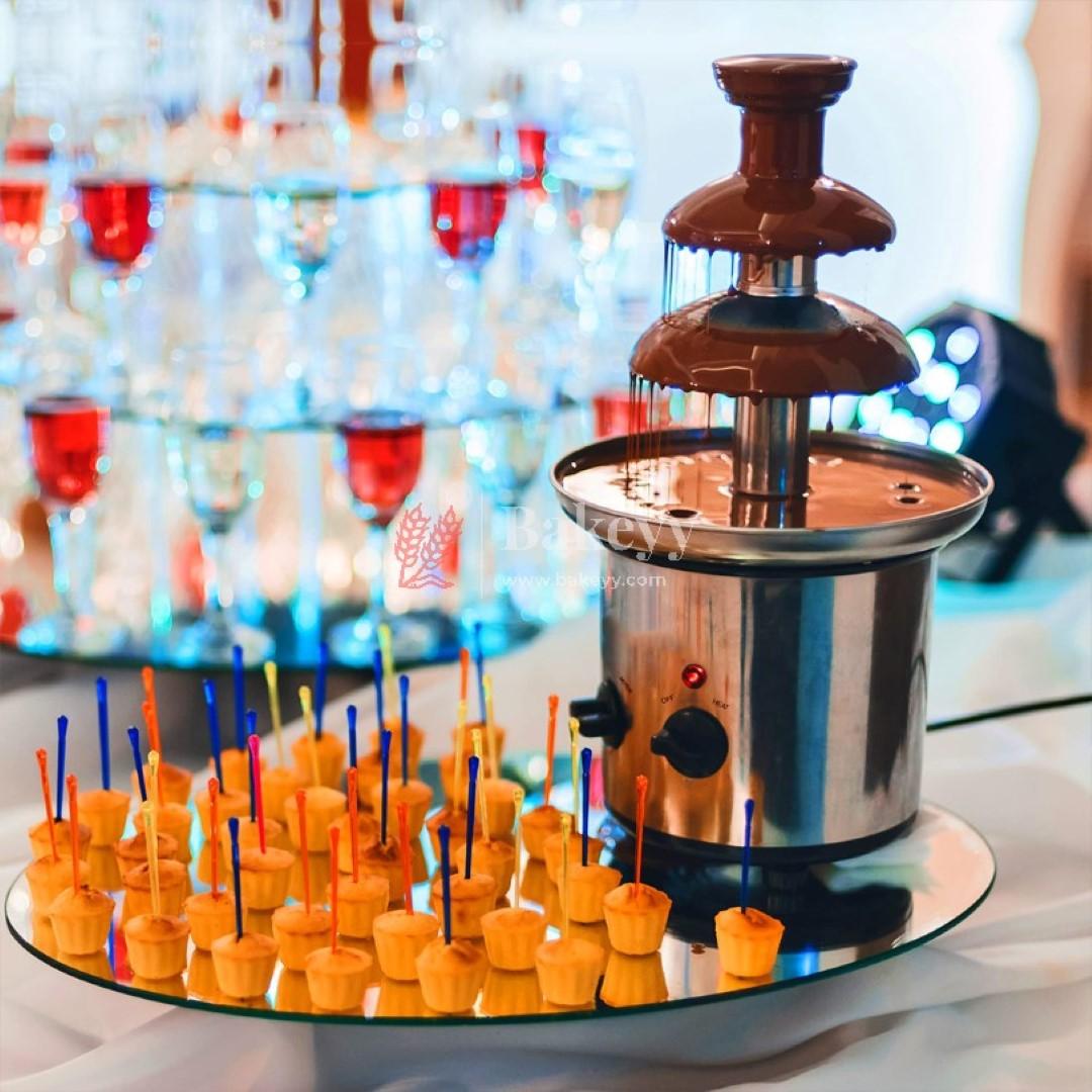 Electric Chocolate Fountain Machine | Adjustable Settings | Keep Warm Function | Perfect for Chocolate Melting - Bakeyy.com - India - Electric Chocolate Fountain Machine | Adjustable Settings | Keep Warm Function | Perfect for Chocolate Melting - 3 Layer