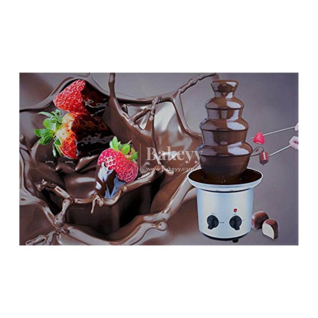 Electric Chocolate Fountain Machine | Adjustable Settings | Keep Warm Function | Perfect for Chocolate Melting - Bakeyy.com - India - Electric Chocolate Fountain Machine | Adjustable Settings | Keep Warm Function | Perfect for Chocolate Melting - 3 Layer