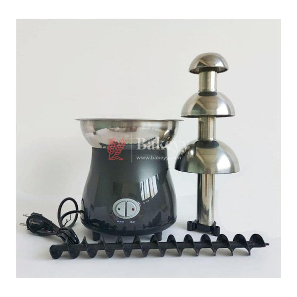 Electric Chocolate Fountain Machine | Adjustable Settings | Keep Warm Function | Perfect for Chocolate Melting | 3 Layer Black - Bakeyy.com