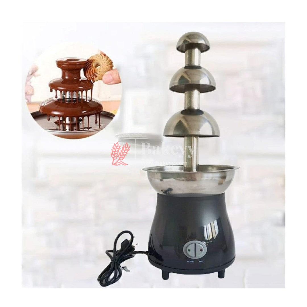 Electric Chocolate Fountain Machine | Adjustable Settings | Keep Warm Function | Perfect for Chocolate Melting | 3 Layer Black - Bakeyy.com - India - Electric Chocolate Fountain Machine | Adjustable Settings | Keep Warm Function | Perfect for Chocolate Melting | 3 Layer Black - Default Title