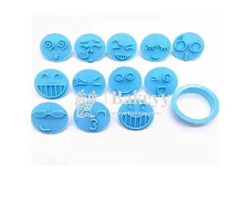 Emoji Cookie Cutters Shapes | Plastic | 13 pcs - Bakeyy.com