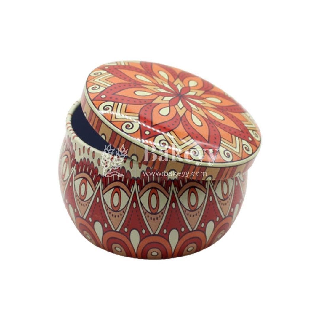 Mini Matka Tin | Round Shaped Decorative Boxes | Pack Of 12 | Candle Tin Box | Different Designs | - Bakeyy.com - India - Mini Matka Tin | Round Shaped Decorative Boxes | Pack Of 12 | Candle Tin Box | Different Designs | - Default Title