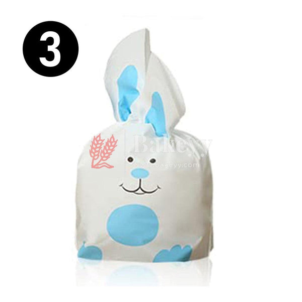 Extra Small Rabbit Ear Candy Gift Bags Cute Plastic Bunny Goodie Bags Candy Bags for Kids Bunny Party Favors | Extra Small | Pack of 50 - Bakeyy.com