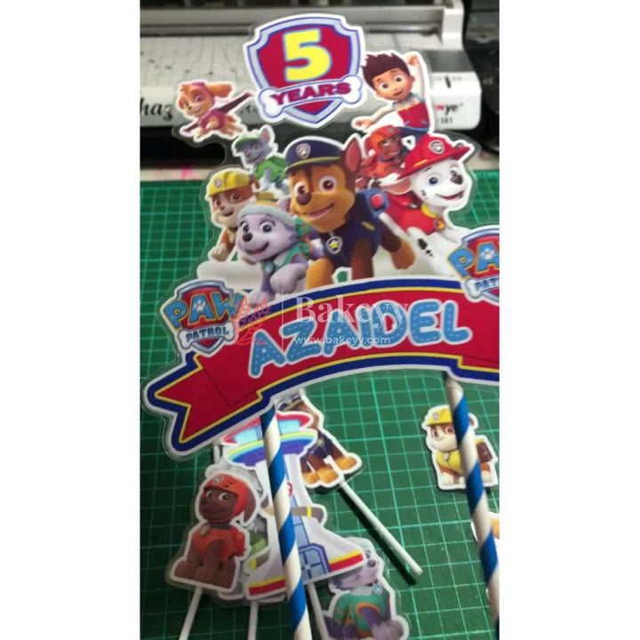 6pcs Paw Patrol theme Birthday Cake Topper| Cupcake Toppers| Bday Decorations Items - Bakeyy.com