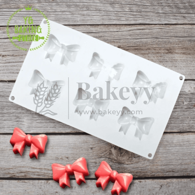 6 Bow Shape Garnishing Cake Molds - Bakeyy.com - India - 6 Bow Shape Garnishing Cake Molds - Default Title