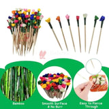 Fancy Toothpicks | Chocolate Toothpicks | With Flower in Top | Pack Of 70 - Bakeyy.com - India - Fancy Toothpicks | Chocolate Toothpicks | With Flower in Top | Pack Of 70 - Default Title