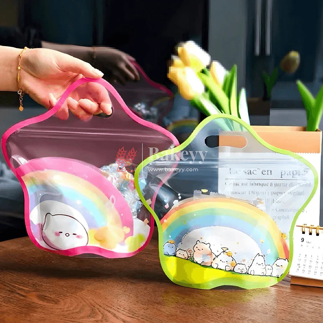 Star Shape | Fancy Zip Lock Pouches | 2 Colors in 1 Packet | Pack of 25