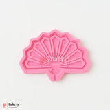 166 Chinese Fan Shaped Silicone Mold Shape Silicone Fondant Mould - 1 Piece
