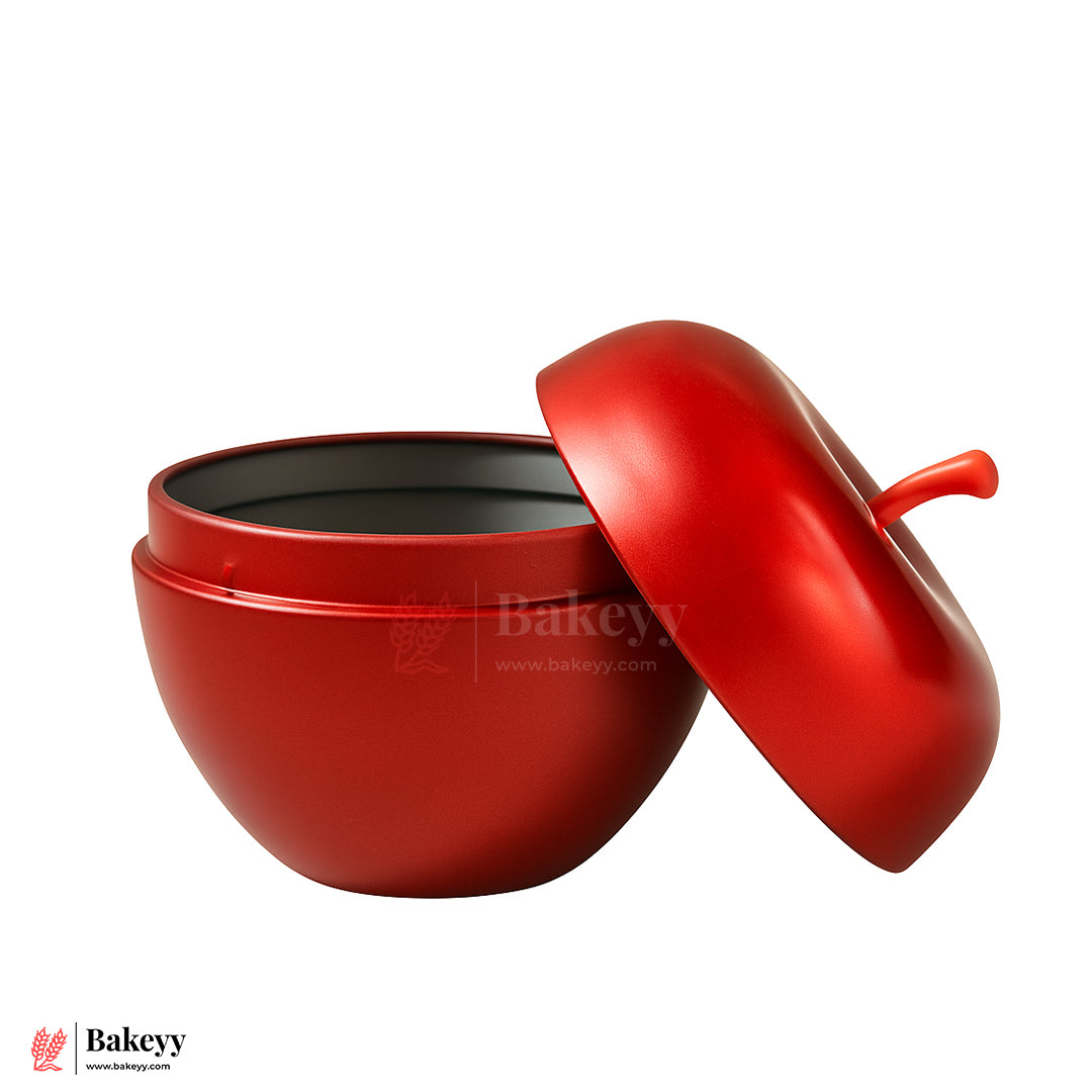 6cm Red Apple-Shaped  Empty Candle Tin | Reusable Decorative Container for Scented Candles, Gifts & Storage| Pack Of 12