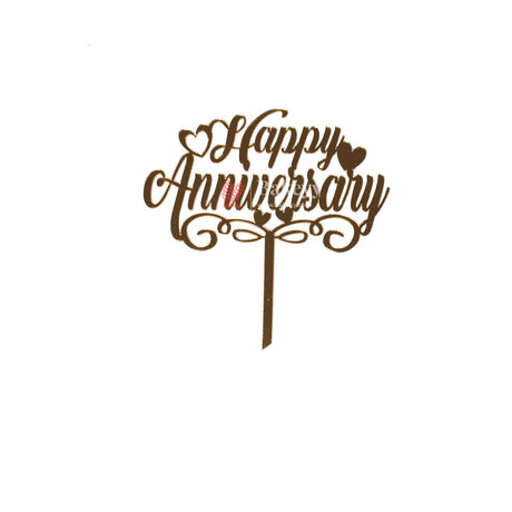 5 Inch Cake Topper Happy Anniversary - Bakeyy.com - India - 5 Inch Cake Topper Happy Anniversary - Default Title