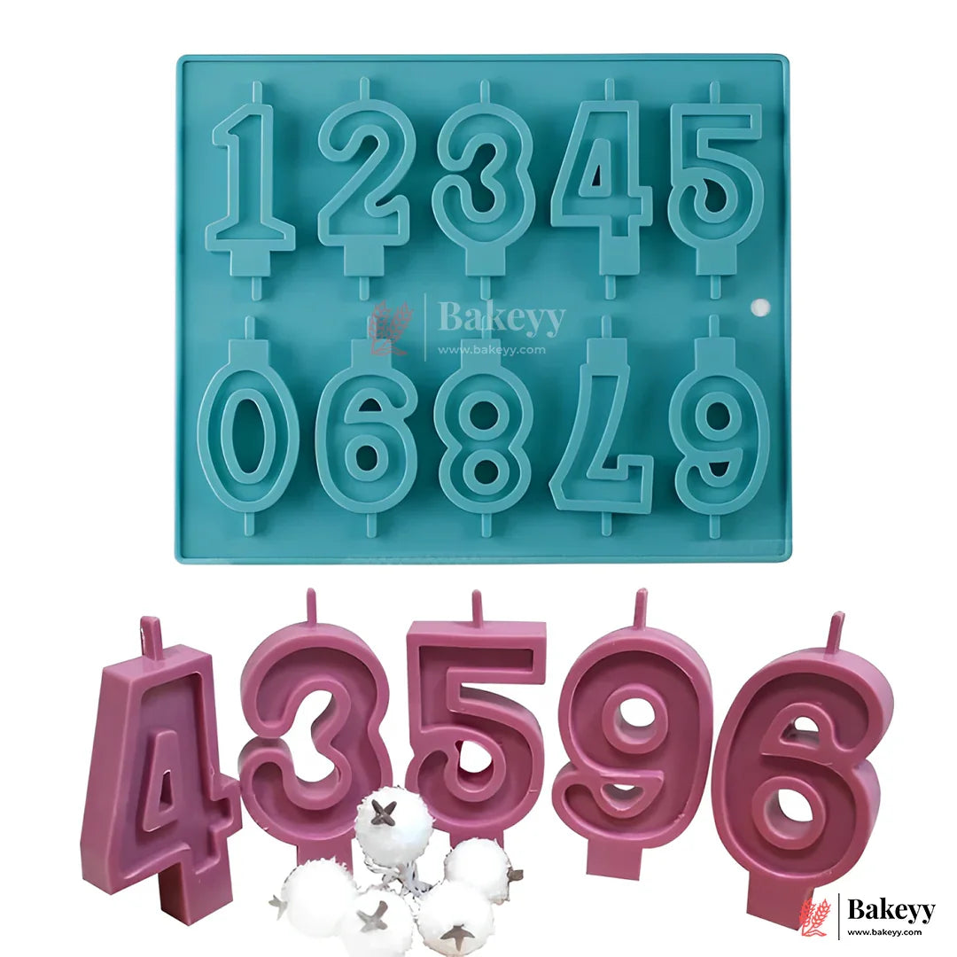 Number Silicone Mold  | Reusable Fondant, Chocolate & Candle Mold | Cake Topper Number Mould