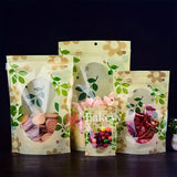 100g|15x10Cm| Floral Design Stand-Up Pouches with Clear Window