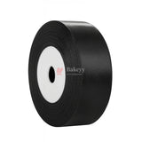 1 inch |18 Mtr Black Satin Ribbon Roll – High-Quality Decorative Ribbon for Gift Wrapping & Crafts| 1 Roll