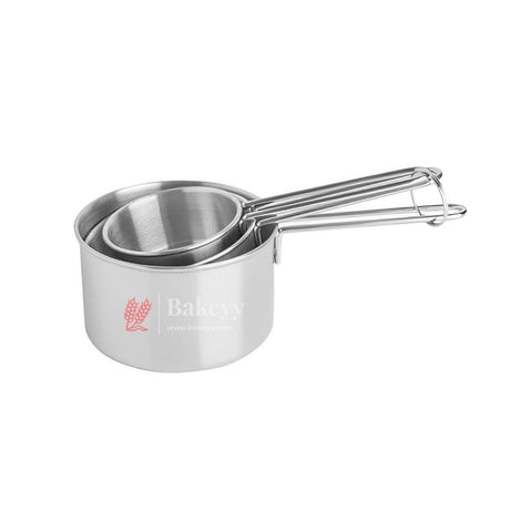 4 Piece Measuring Cup Set Stainless Steel - Bakeyy.com - India - 4 Piece Measuring Cup Set Stainless Steel - Default Title