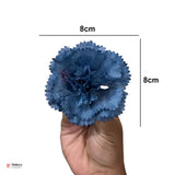 8cm Lorvox Carnation Light Navy Blue Flower |Pack of 10
