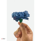 8cm Lorvox Carnation Light Navy Blue Flower |Pack of 10