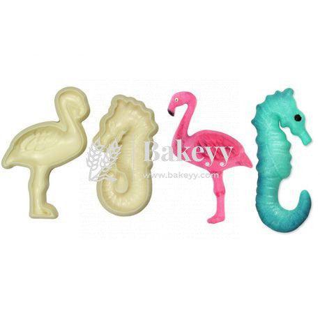 Flamingo & Stamp; Seahorse Pop It Cutter Set | 2 pcs - Bakeyy.com - India - Flamingo & Stamp; Seahorse Pop It Cutter Set | 2 pcs - Default Title