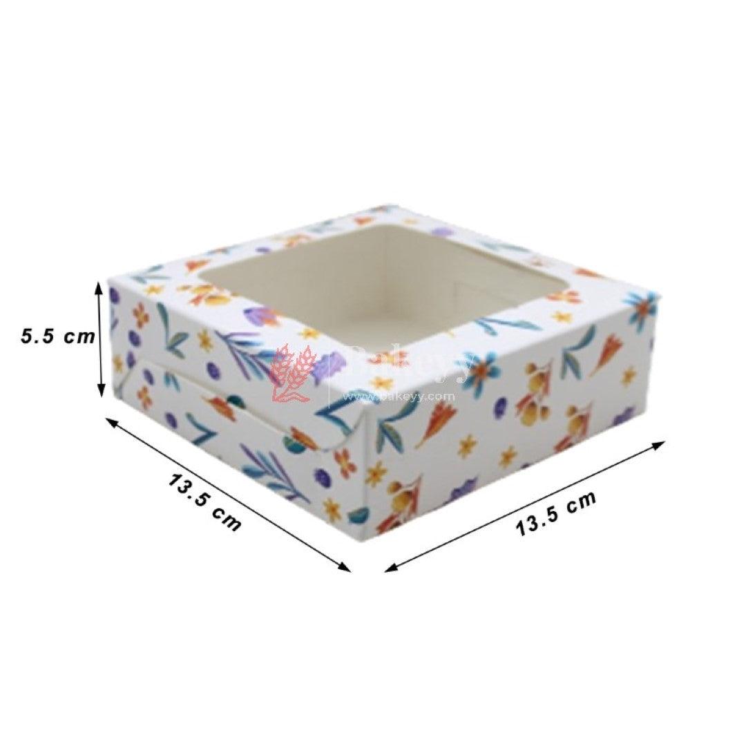 Floral Design 4 Brownie Box | Pack Of 10 - Bakeyy.com - India - Floral Design 4 Brownie Box | Pack Of 10 - Default Title