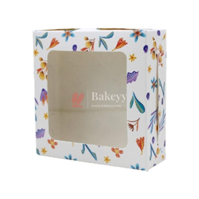 Floral Design 4 Brownie Box | Pack Of 10 - Bakeyy.com - India - Floral Design 4 Brownie Box | Pack Of 10 - Default Title