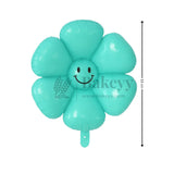 Happy Flower Foil Balloon | Smiling Daisy Balloon | Event & Celebration Decoration - Bakeyy.com - India - Happy Flower Foil Balloon | Smiling Daisy Balloon | Event & Celebration Decoration - Teal