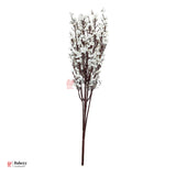 Artificial White Blossom Stem – 56cm Floral Spray for Home & Vase Decor  Bou wequet