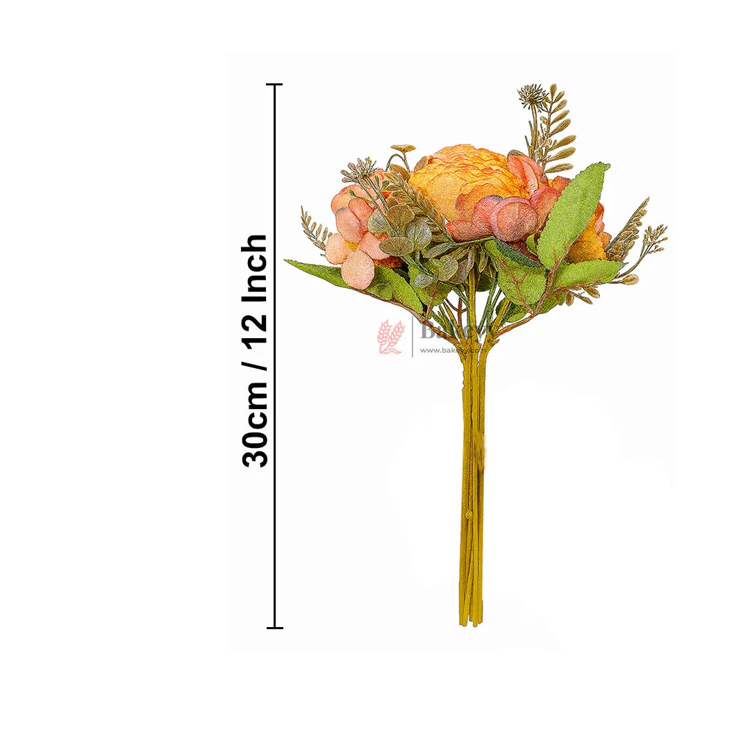 Artificial Flower 30cm |Mixed Bloom – 4 Stem Mini Bouquet