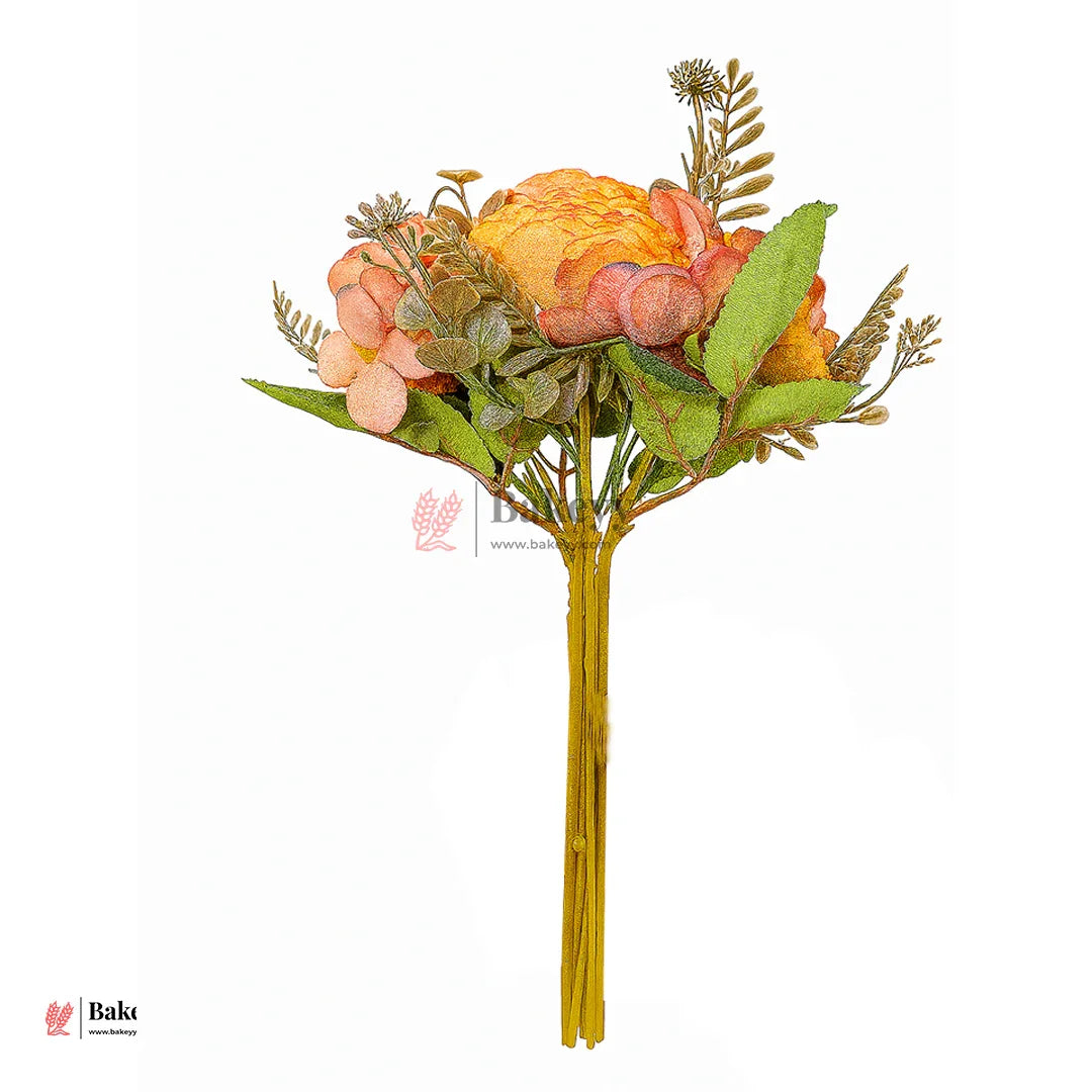 Artificial Flower 30cm |Mixed Bloom – 4 Stem Mini Bouquet