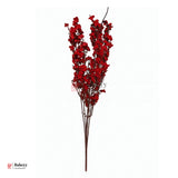 Artificial Red Blossom Stem – 56cm Faux Floral Spray for Home & Vase Decor  Bouquet – 56cm | Artificial Rose Bud Bunch –