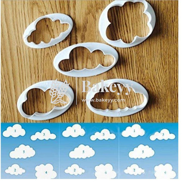 Fluffy Cloud Cookie Cutter set. Patch work Pastry Cutter - Bakeyy.com