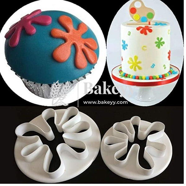 Fondant Cake Printing plastic cutter set. Patch work Pastry Cutter | Pack Of 2 - Bakeyy.com